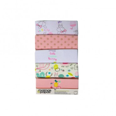 ست بادی 5 عددی زیر دکمه دار آستین کوتاه  ماماز پاپاز  مدل  mamas&papas _ 000073  SWEET LITTLE 