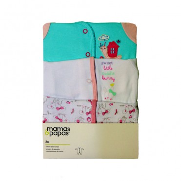 سرهمی آستین بلند 3 عددی   ماماز پاپاز  مدل       mamas&papas _ 000044  SWEET LITTLE