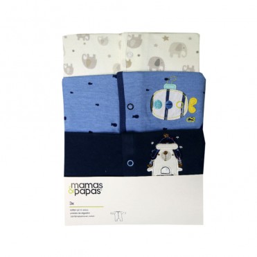 سرهمی آستین بلند 3 عددی   ماماز پاپاز  مدل ماهی mamas&papas _ 000045