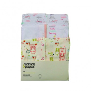 سرهمی آستین بلند 3 عددی   ماماز پاپاز  مدل       mamas&papas _ 000064  SWEET LITTLE