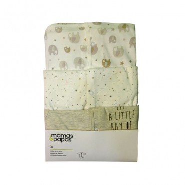 سرهمی آستین بلند 3 عددی   ماماز پاپاز  مدل ستاره  mamas&papas _ 000034