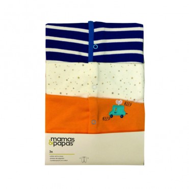 سرهمی آستین بلند 3 عددی   ماماز پاپاز  مدل ستاره  mamas&papas _ 000036