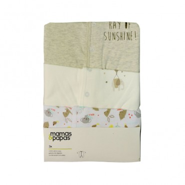 سرهمی آستین بلند 3 عددی   ماماز پاپاز  مدل فیل تک mamas&papas _ 000037