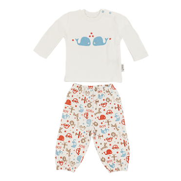 ست 2 تکه بلوز و شلوار طرح سافاری برند ORGANIX