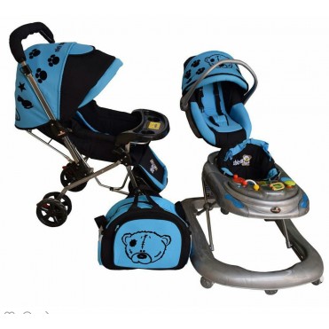 سرویس 4 تکه کالسکه نوزاد شادی-Shadi آبی فیروزه ای مشکی