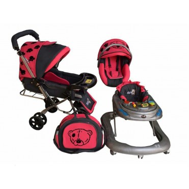 سرویس 4 تکه کالسکه نوزاد شادی-Shadi صورتی