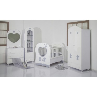 سرویس تخت و کمد نوزاد مدل تدی نی نی چوب