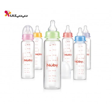 شیشه شیر ضد نفخ 240 میل 3+ ماه نابی