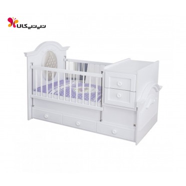 تخت خواب نوزاد و نوجوان بدون لمسه آپادانا مدل کلاسیک