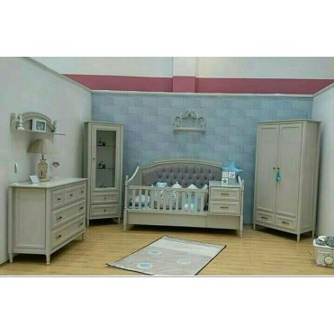 سرویس خواب چوبی نوزاد نوجوان مدل رمانتیک