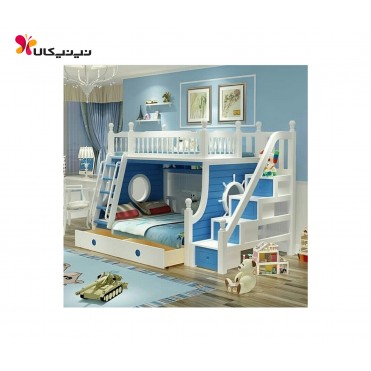 تخت دو طبقه نوزاد و نوجوان آمیسا مدل کاپیتان