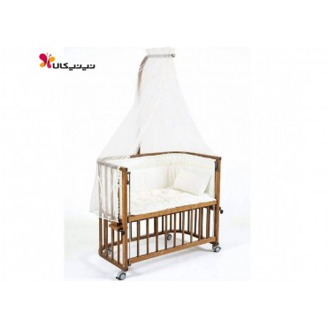 تخت نوزاد کنار مادر آمیسا-Amisa مدل کوآلا رنگ قهوه ای