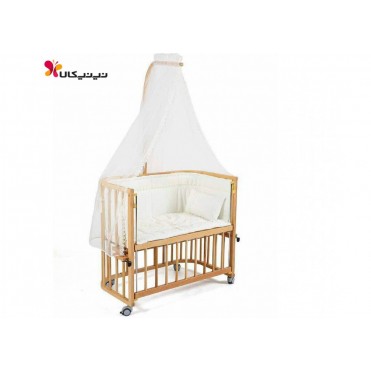 تخت نوزاد کنار مادر آمیسا-Amisa مدل کوآلا رنگ چوب