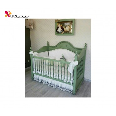 تخت چوبی نوزاد آمیسا مدل پونا