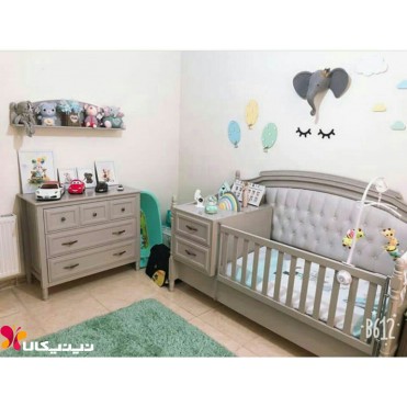 سرویس خواب سه تکه چوبی نوزاد نوجوان مدل رمانتیک