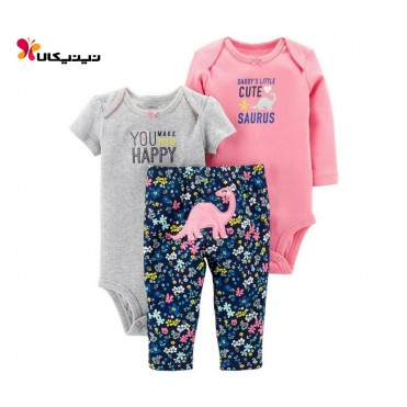 ست دو بادی و شلوار دخترانه کارترز-Carter's مدل 2087