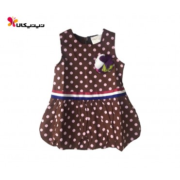 سارافون بچه گانه طرح خالدار صورتی سوییت کیدز-SweetKids