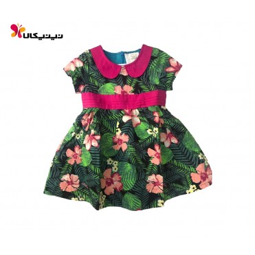 سارافون نوزادی طرح گل سبز سوییت کیدز-SweetKids