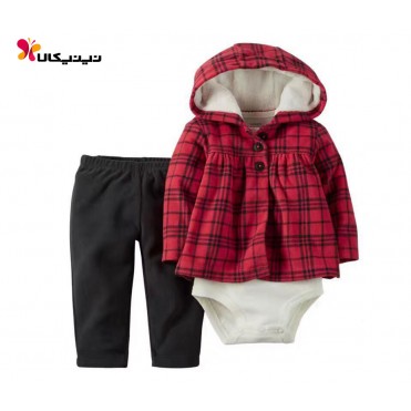 ست سه تکه بادی شلوار سویشرت دخترانه کارترز-Carter's مدل 6012