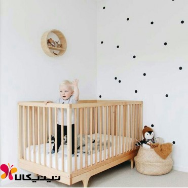 تخت تمام چوب نوزاد مدل رایان
