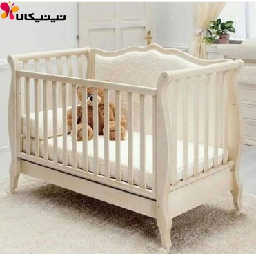 تخت چوبی نوزاد آمیسا مدل پاملا