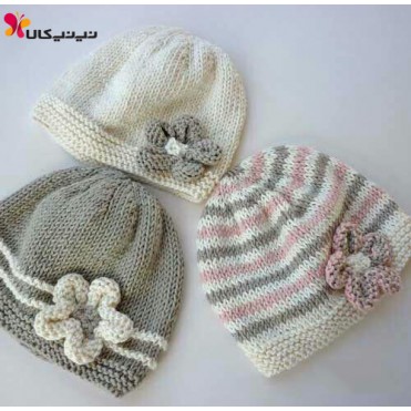 کلاه بافتنی نوزاد برند زیبافت-Zibaft