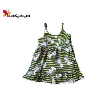 پیراهن بچه گانه طرح رکابی سوییت کیدز-SweetKids رنگ سبز