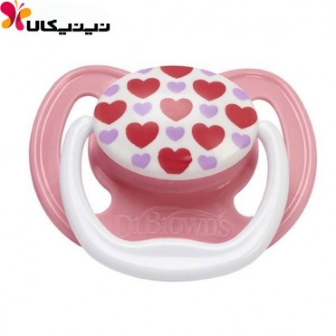 پستانک ارتودنسی 6 تا 18 ماه دکتر براونز-Dr.Brown's مدل قلبی