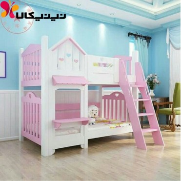 تخت دو طبقه نوزاد و نوجوان آمیسا مدل شاینا
