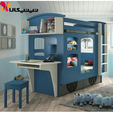 تخت دو طبقه کودک آمیسا مدل قطار