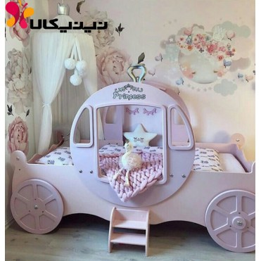 تخت کودک آمیسا مدل سیندرلا