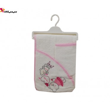 ست 2 تکه حوله نوزادی Coco bebe مدل خرس قلبی