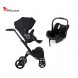 سرویس کالسکه و کریر دوکس ب ب-Doux Bebe مدل  Stokke Xplory مشکی