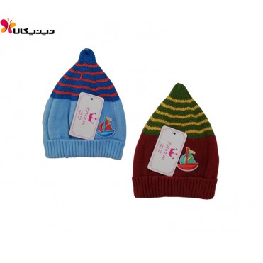 کلاه بافتنی نوزاد مدل قایق