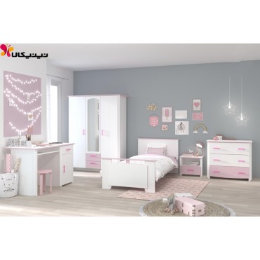 سرویس خواب دخترانه کودک و نوجوان آمیسا مدل سارینا