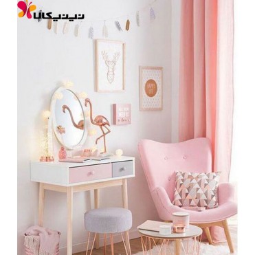 میز آرایش کودک دخترانه آمیساچوب مدل مونیکا