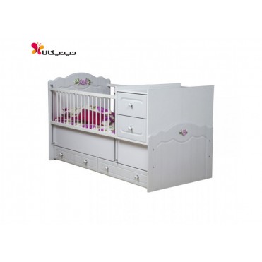 تخت خواب نوزاد و نوجوان آپادانا مدل سپیده 