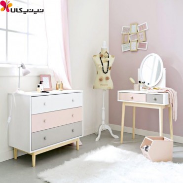 دراور و میز آرایش کودک و نوجوان آمیساچوب مدل مونیکا