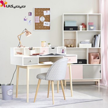 کتابخانه و میز تحریر کودک و نوجوان آمیساچوب مدل مونیکا