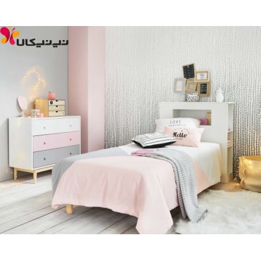 تخت خواب و دراور کودک و نوجوان آمیساچوب مدل مونیکا