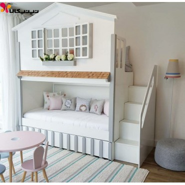 تخت خواب دو طبقه کودک و نوجوان آمیساچوب مدل آندیا