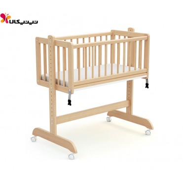 تخت نوزاد کنار مادر چوبی آمیساچوب مدل درنا