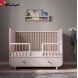 تخت و کمد چوبی نوزاد آمیساچوب مدل مایلا