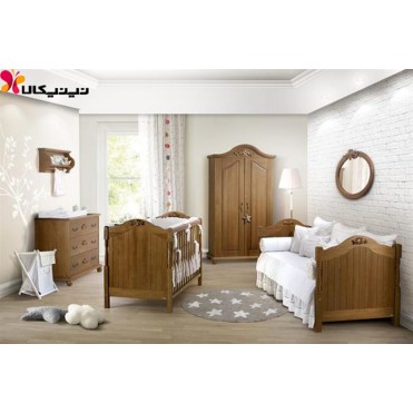 سرویس خواب چوبی نوزاد و نوجوان آمیساچوب مدل کلاسینو