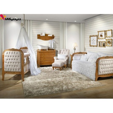 سرویس خواب چوبی نوزاد و نوجوان آمیساچوب مدل ویونا
