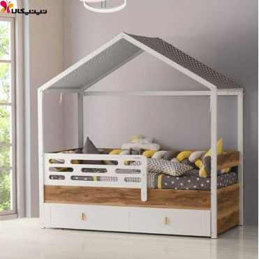 تخت خواب کلبه ای کودک آمیساچوب مدل روما