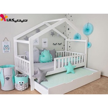 تخت کودک کلبه ای آمیساچوب مدل موهاوی