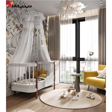 تخت چوبی نوزاد آمیساچوب مدل کلارا