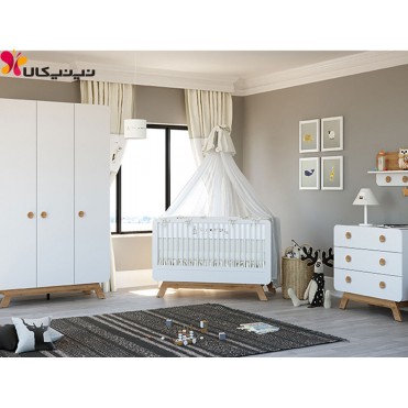 سرویس خواب نوزاد و نوجوان آمیساچوب مدل المینا