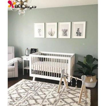 تخت چوبی نوزاد آمیساچوب مدل ژاکلینا